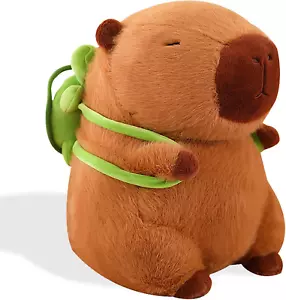 Cute Capybara Plush Kawaii Capybara Stuffed Animal with Turtle Backpack Capybara - Picture 1 of 12
