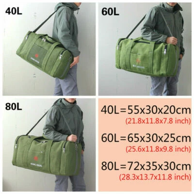 Bolso grande de lona bolsa de viaje deportes equipaje cabina vuelo bolso de mano nuevo Foto 1 de 4