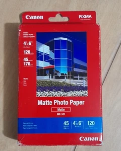 Canon 4x6 Matte Photo Paper 120 Sheets 45lb Pixma mp-101 Brand New, Unopened - Picture 1 of 5