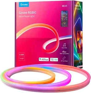 Govee - RGBIC Smart Neon Rope Light - 6.5 Ft H61A1 - Picture 1 of 16