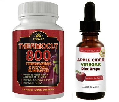 Thermocut 热源性减肥补充剂和苹果醋饮食滴 — 第 1/4 张图片