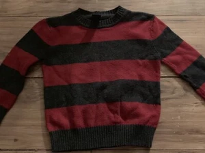 Gap Kids Boys Sweater Size Xs 4-5 Red Gray - Picture 1 of 3