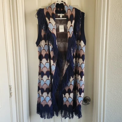 流苏针织背心女式大码 Mermaidcore 波西米亚 — 第 1/4 张图片