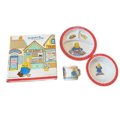 Меламиновый набор Paddington Bear из 3 предметов набор разделенных блюд чаша чашка Eden ЧИТАЙТЕ ПРИМЕЧАНИЕ - Изображение 1 из 4