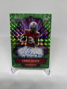 2021 Wild Card Alumination Chris Olave Green Prizm Auto /10 #ANBC-A - Picture 1 of 3