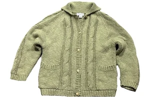 FRENCH CREEK Sheep And Wool Company Cardigan Sweater, Size Small, Olive Green - Picture 1 of 3