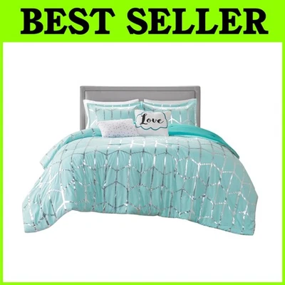 Juego de cama universitaria - Tema metálico geométrico Foto 1 de 4