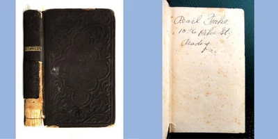 1863 antique BIBLE NEW TESTAMENT reading pa PEARL FAKE pocket sized SHUPP estate - Image 1 of 4