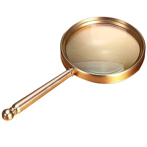 1 lupa de metal lupa de mano regalo de alta gama (dorada) - Imagen 1 de 11