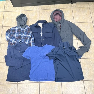 Lote de 6 tops de invierno: tops antiguos azul marino y abrigo forrado todo en movimiento talla L (10-12) Foto 1 de 4