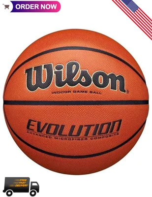 WILSON Men's Evolution Game Basketball Official Size (29.5") - 🏀