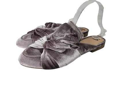 Mulas planas de terciopelo holandés lavanda A New Day talla 8 para mujer Foto 1 de 4