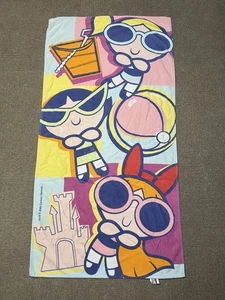 Vintage 2000 Powerpuff Mädchen Strandtuch Cartoon Network 27x54 LESEN Schloss Ball - Bild 1 von 14