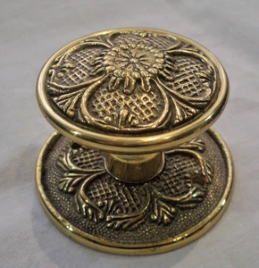 Pomo para puerta pomo de puerta manija de puerta manija de tornillo latón flor - Imagen 1 de 9