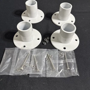 Juego de 4 bridas de aluminio para cubierta de piscina en tierra para tobogán con herrajes - Imagen 1 de 6