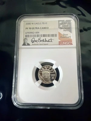 2000 W American platinum eagle $10 PF70 ULTRA CAMEO - Image 1 of 2