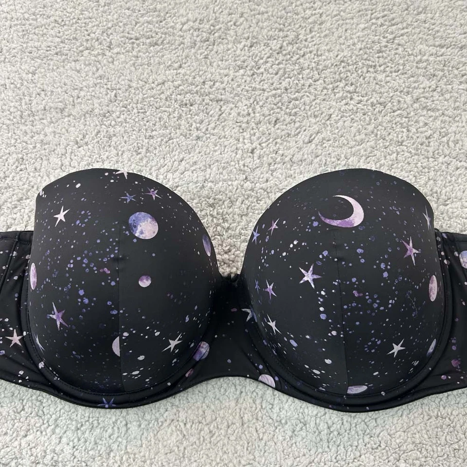 Torrid Curve Bra 44DDD T-Shirt Bra Stars Astro space Strapless - Image 1 of 4