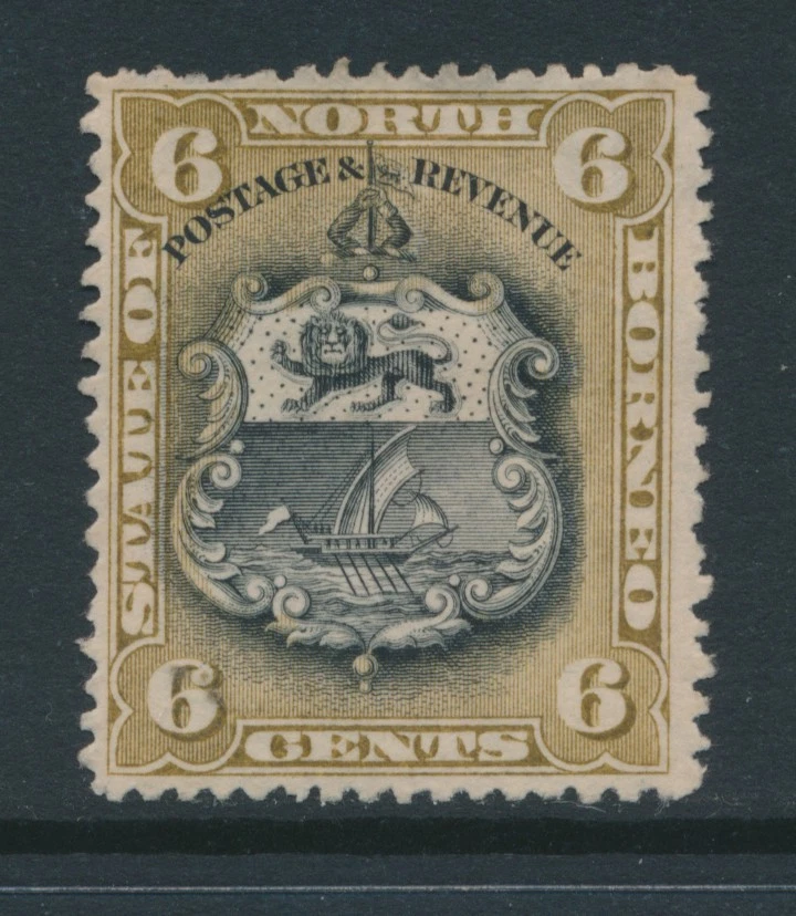 NORTH BORNEO, 1897 6c black and brown P14, unused no gum, SG101, cat GBP95 - Image 1 of 1