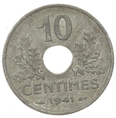 France - 10 Centimes 1941 - Image 1 of 2