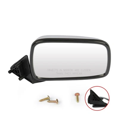 Espejo de puerta manual cromado derecho para camioneta Mazda serie B B2000 B2200 B2600 86-93 Foto 1 de 4