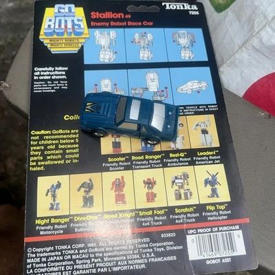 Figura de acción Tonka GoBots Stallion c1984 Cardback embalaje completo funciona Foto 1 de 4