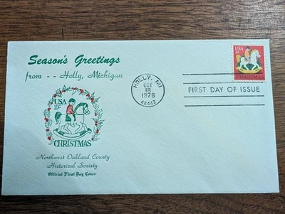 First Edition 1978 Holly, Mich Christmas Stamp - Image 1 of 2