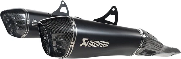 Akrapovic Dual Slip-On Mufflers Black Titanium/Carbon Fiber for Suzuki Hayabusa Foto 1 de 1
