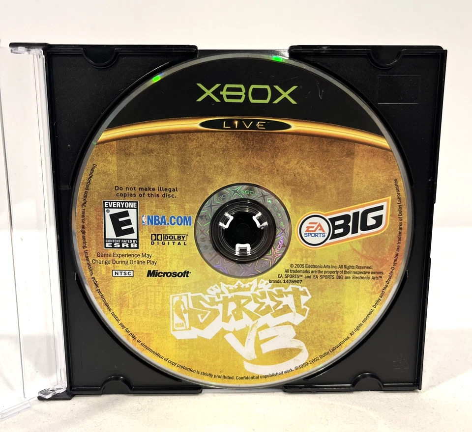 NBA STREET V3 VOL. 3 MICROSOFT XBOX BASKETBALL GAME DISC ONLY 2005 EA SPORTS BIG - Image 1 of 4