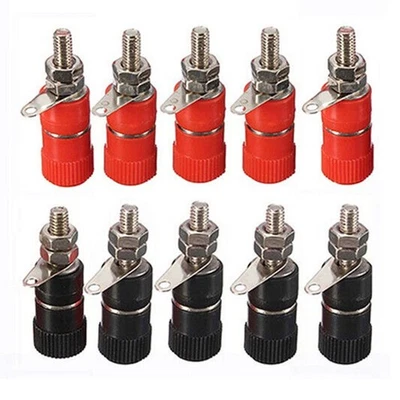 Conector de tuerca de poste de unión de enchufe banana compacto y confiable de 4 mm (10 piezas) Foto 1 de 4