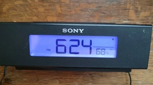 SONY Dream Machine Clock Radio ICF-C707 AM/FM Five Nature Sounds Black - Picture 1 of 8