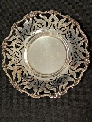 Silberschale, Durchbruch Dekor, 900er Silber, 168 gr. - Bild 1 von 4