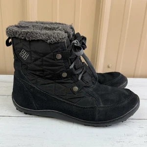Columbia Minx Stivali Invernali Donna 8 Omini-Heat Impermeabili Neve Nero Scarpe - Foto 1 di 12