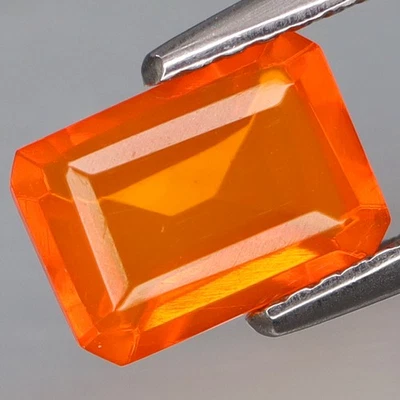 1.02Ct.Best Color Natural Fanta Orange Red Mexican Fire Opal Perfect Shape&CLEAN - Image 1 of 4