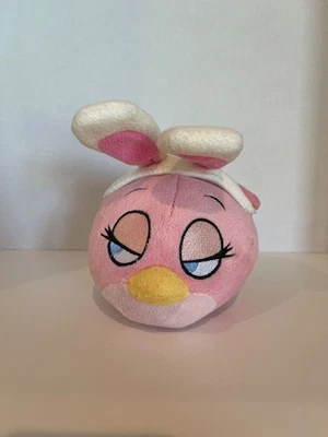 ¡Raro! Peluche Angry Birds Stella Bunny Orejas de Conejo Rosa 2013/Sin Sonido Foto 1 de 4
