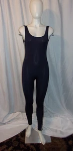 Sportlicher Damen Jumpsuit Einteiler dunkelblau mit weißen Seitenstreifen GR. S - Bild 1 von 4