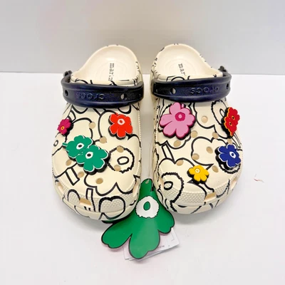 Crocs Women's Marimekko Platform Clog 211411-90H Floral Print Jibbitz Size 9 - Image 1 of 4