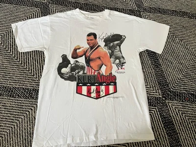 Kurt Angle 2000 World Wrestling Federation WWF Signed Shirt Size L - Image 1 of 4