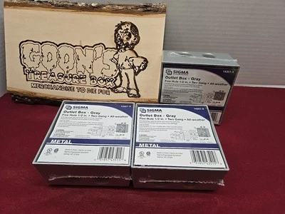 Sigma Electric Weatherproof Box Gray Five Hole 1/2" Two Gang 14351-5 Set Of 3  - Image 1 of 4