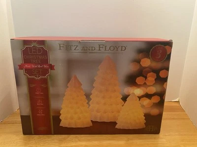 Fritz & Floyd Velas LED Árbol de Navidad, Juego de 3, Cera, Temporizador, Nuevo Foto 1 de 4