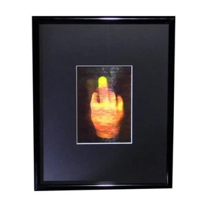 3D Finger 2-Channel Hologram Picture FRAMED, Collectible EMBOSSED Type Film - Picture 1 of 7