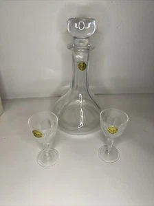 Vintage 3 Piece Liqueur Set By Paul Sebastian Inc. 24% leaded Crystal, Nice!! - Picture 1 of 3