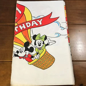 Vintage Beach Disney Mickey Minnie Mouse Birthday Table Cover Table Cloth 54x96 - Picture 1 of 6