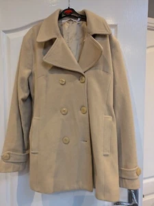 Tommy Hilfiger Wool & Cashmere Blend Ladies Coat in Camel Exc Size XL - Picture 1 of 12