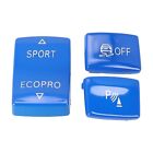 Durable Blue ABS Rubberized Coating Button Set for BMW F20 F22 F30 F32