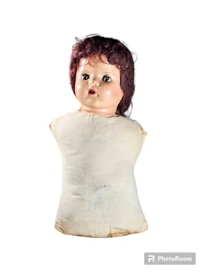 Muñeca piel mágica composición vintage cabeza y cuerpo boca abierta llanto 15 pulgadas TLC Foto 1 de 4