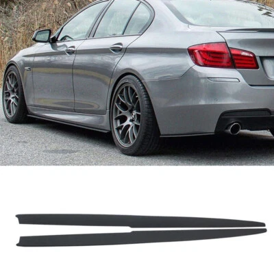 Matte Black ABS Fits 2011-2016 BMW 5 Series F10 520i 535i Side Skirt Extension  Foto 1 de 4