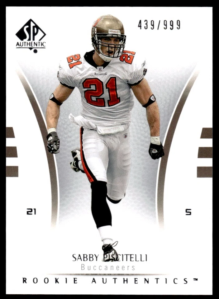 2007 Donruss Gridiron Gear Sabby Piscitelli - Rookie /599 Tampa Bay Buccaneers - Image 1 of 2
