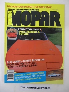 Mopar High Performance Magazine Juli 1990 '57 Coronet, '71 Halb-Ladegerät - Bild 1 von 2