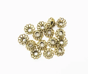 Solid Brass Single Swirl 9mm Beadcap Findings • Q30 • 29850 - Picture 1 of 2