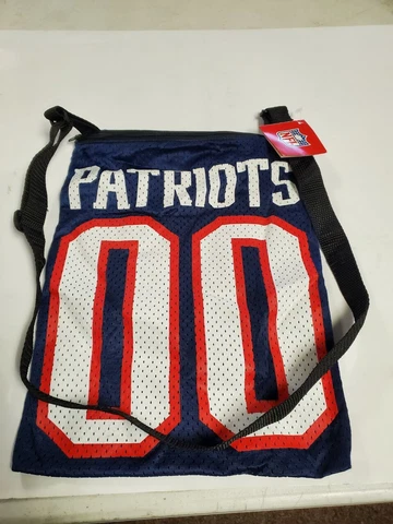 New! New England Patriots Jersey Style Purse Tote, Number 00 on the Front Cover